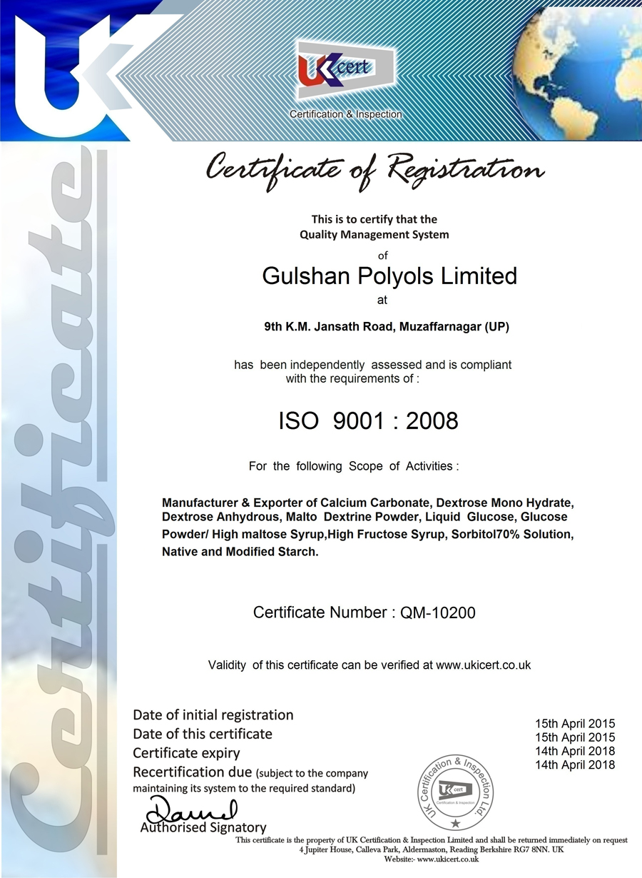 ISO 9001-2008 Certificate